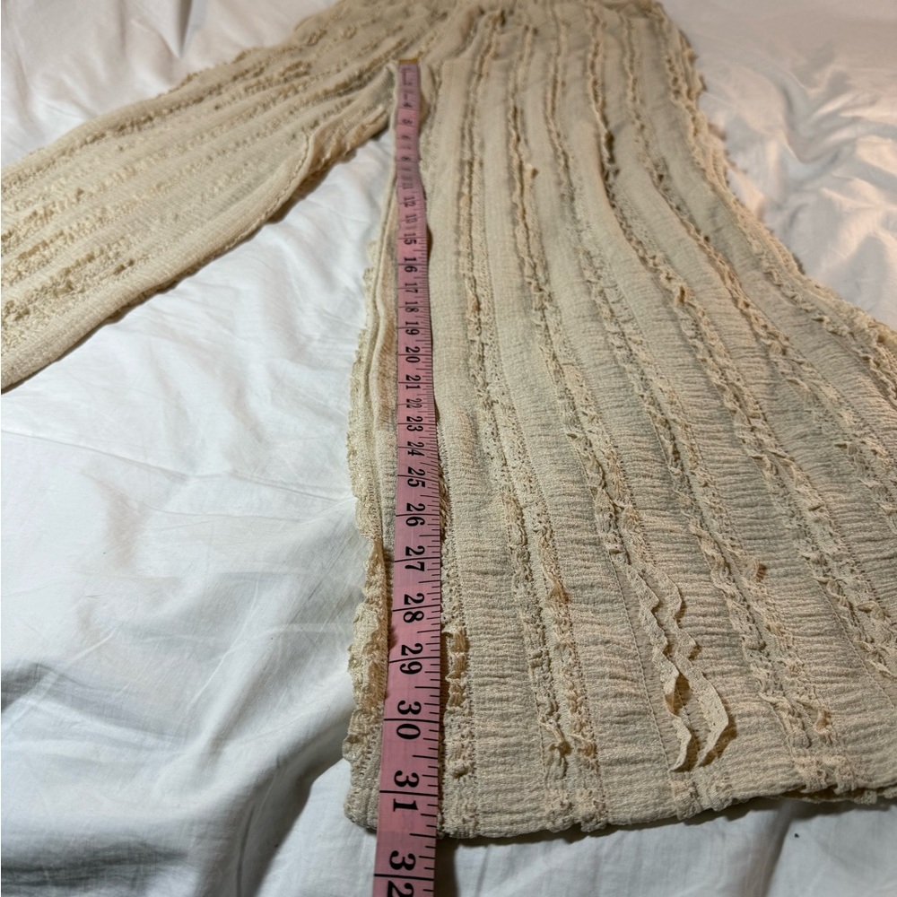 Women's Cream Textured Pants & Top Set - Picture 8 of 13